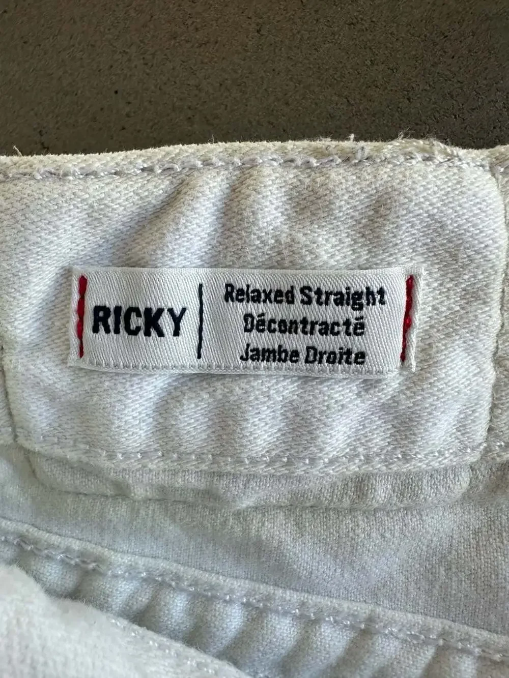 Vintage True Religion Ricky Relaxed Straight Leg White Jeans, Size 36
